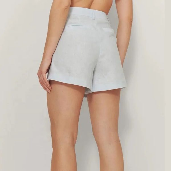 Linen Boxy Shorts High Waist Summer Casual Shorts